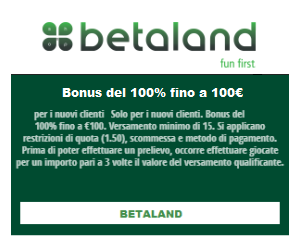 Bonus Betaland Primo Deposito